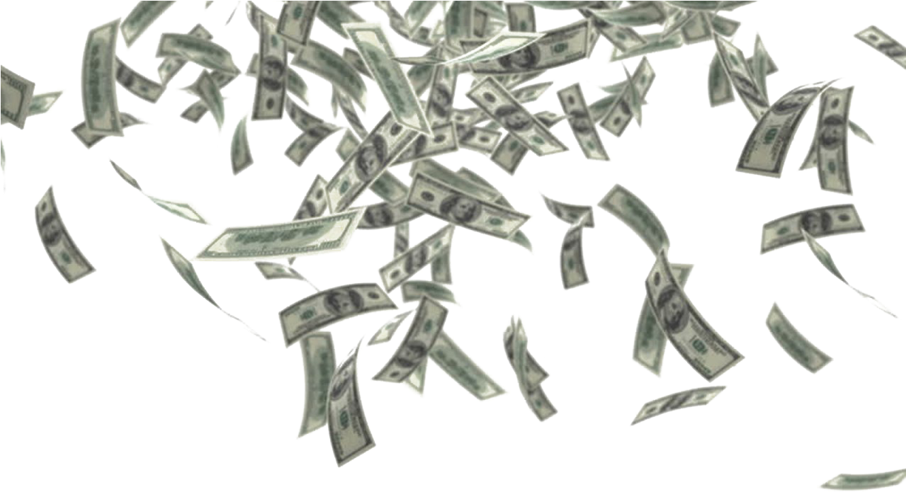 Falling Dollar Bills PNG