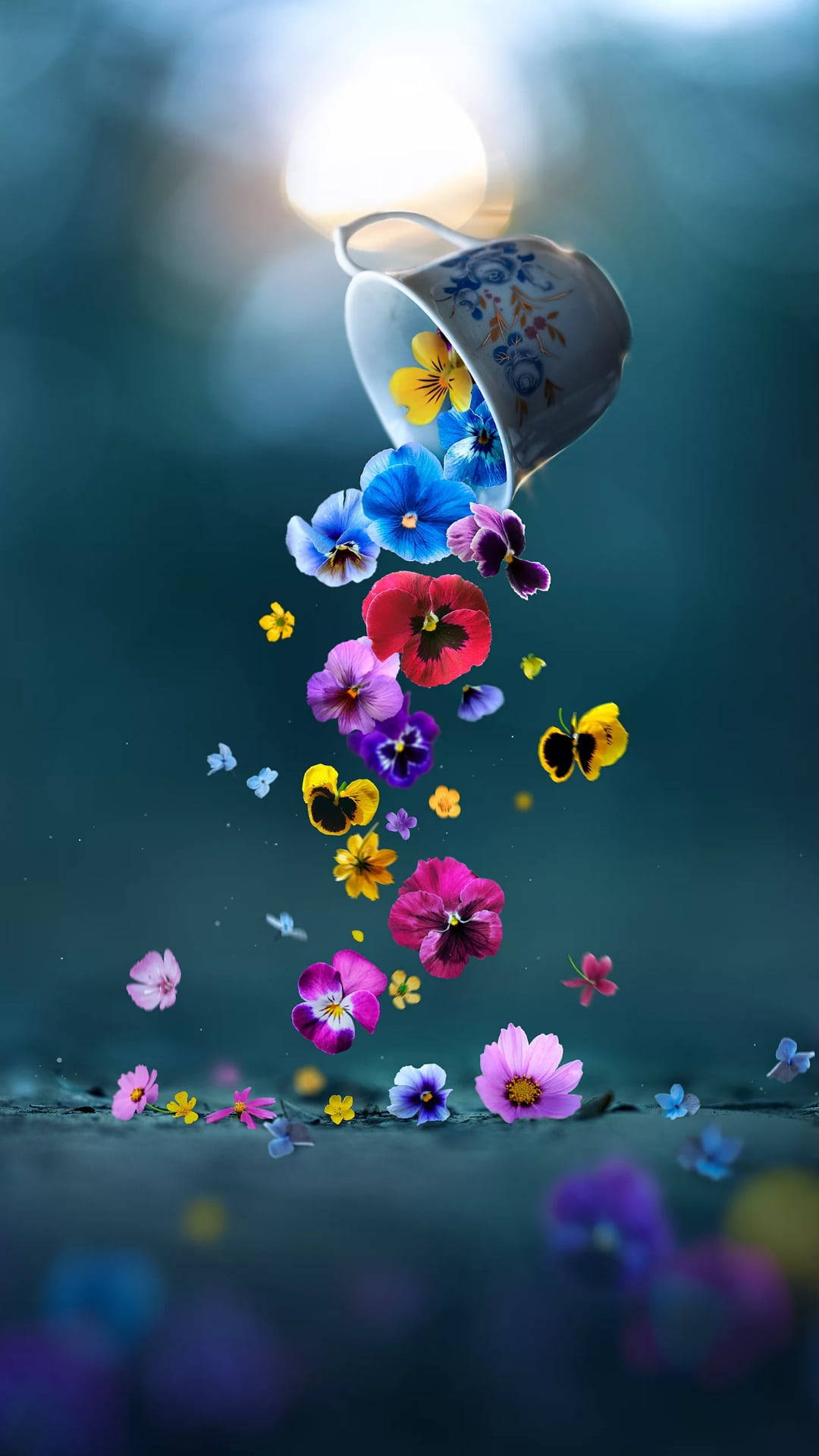 Falling Flowers Flower Mobile Wallpaper