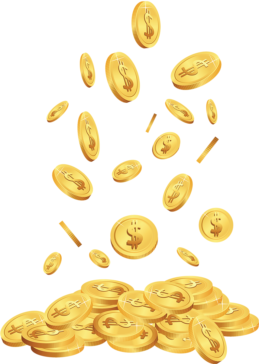 Download Falling Gold Coins Illustration | Wallpapers.com