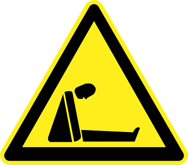Falling Hazard Sign PNG