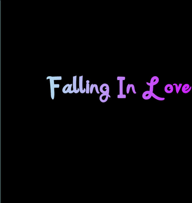 Falling In Love Text Graphic PNG