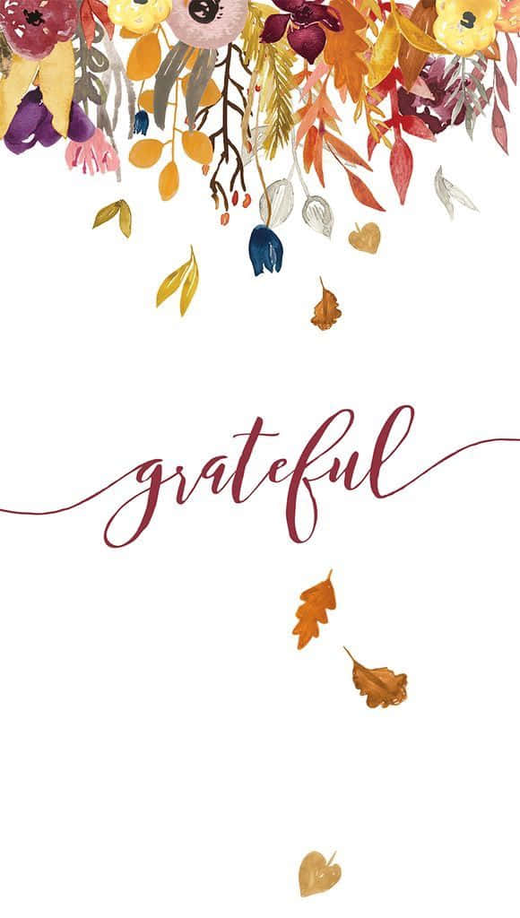 Falling Leaves Gratitude Wallpaper