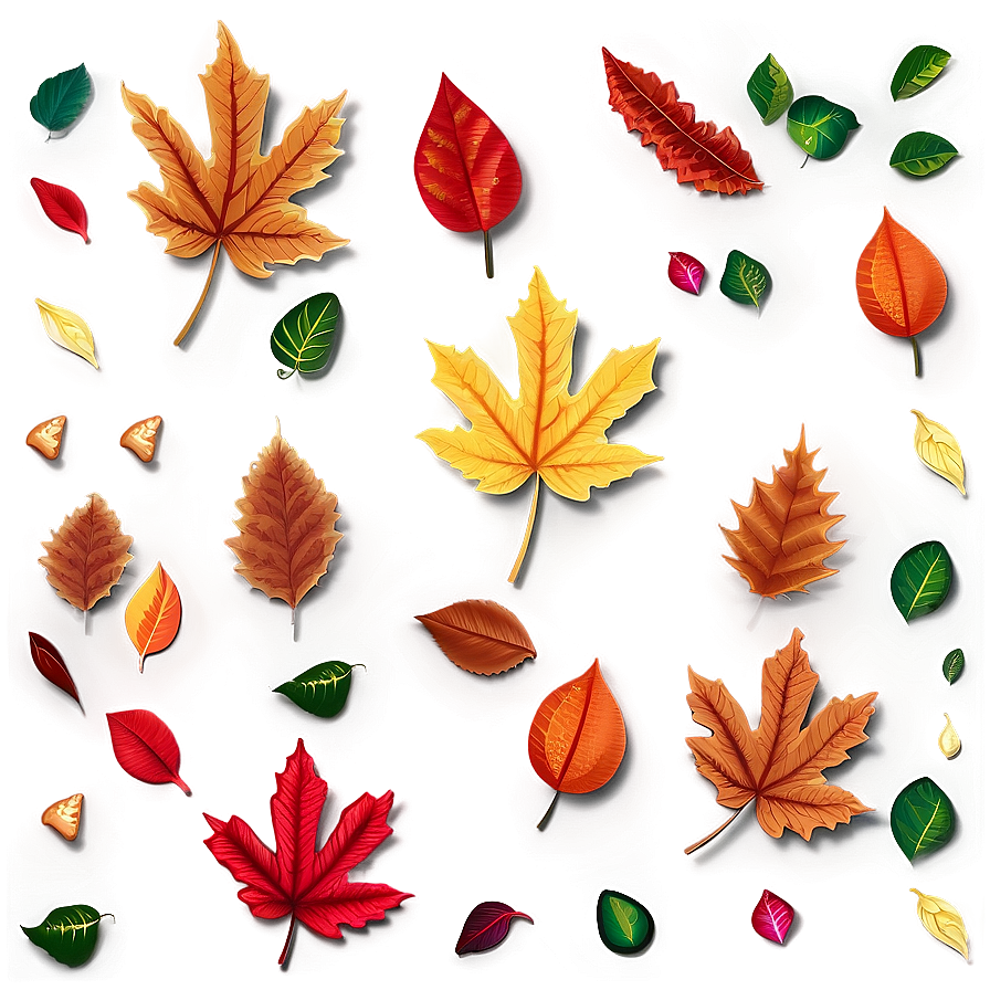 Falling Leaves Pattern Png Jcv94 PNG