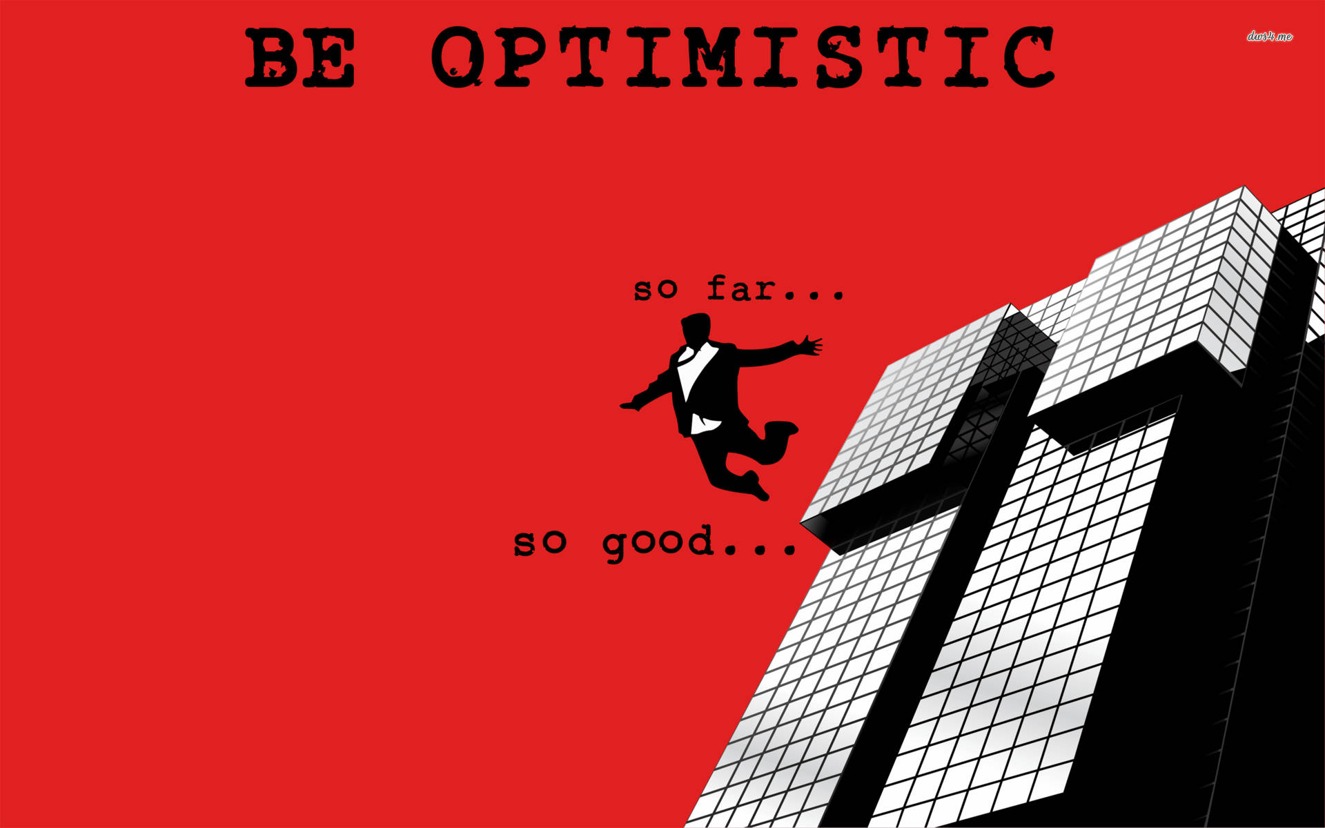 Falling Man On Optimistic Wallpaper