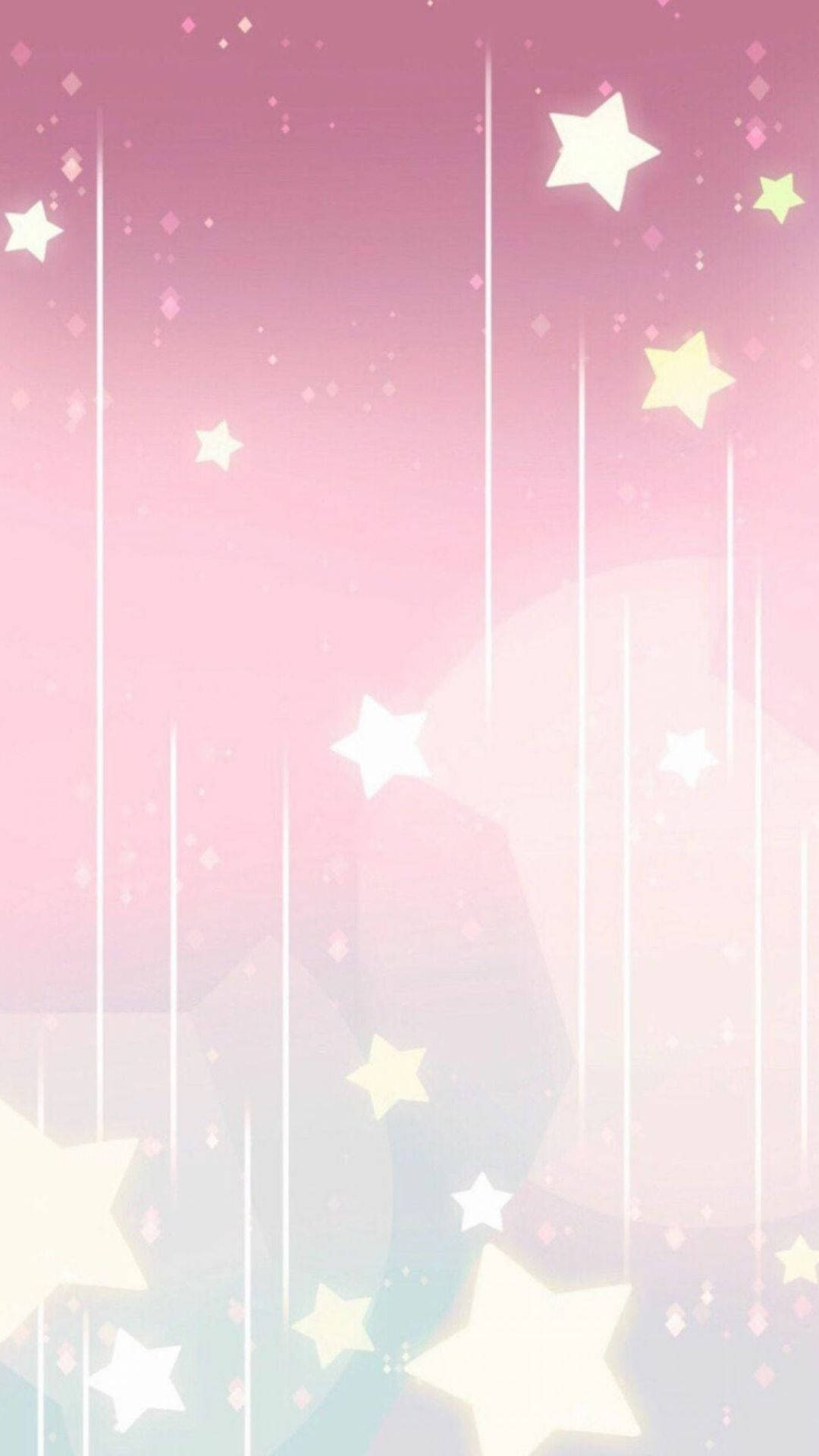 Falling Stars In Aesthetic Pink Sky Wallpaper