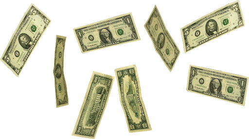 Falling U S Dollar Bills PNG