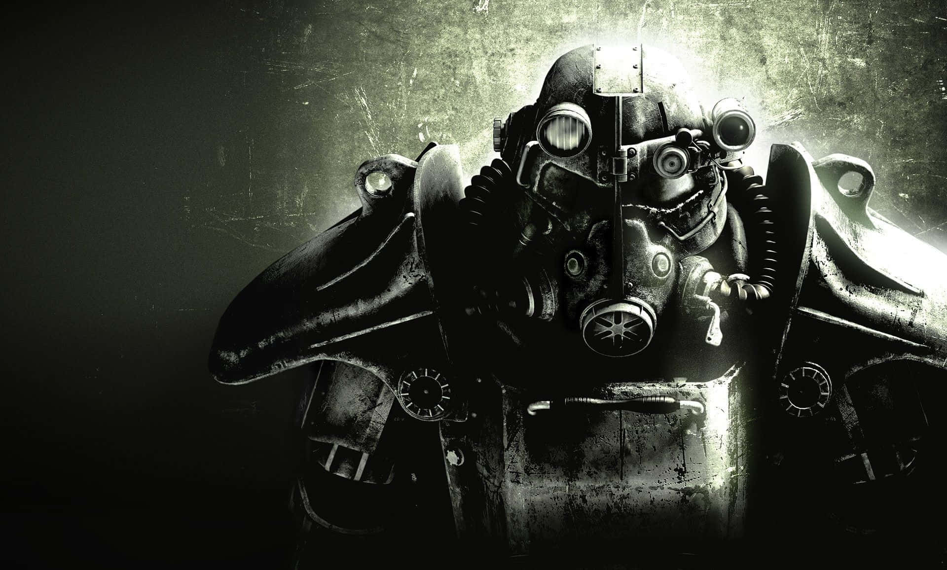 Engage with futuristic technology on Fallout 4 Computer Wallpaper