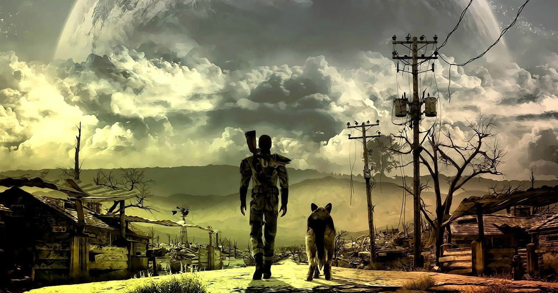 Återuppbyggoch Erövra Commonwealth I Fallout 4. Wallpaper