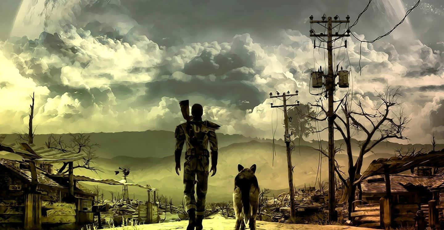 Elleal Compañero De Fallout 4, Dogmeat. Fondo de pantalla
