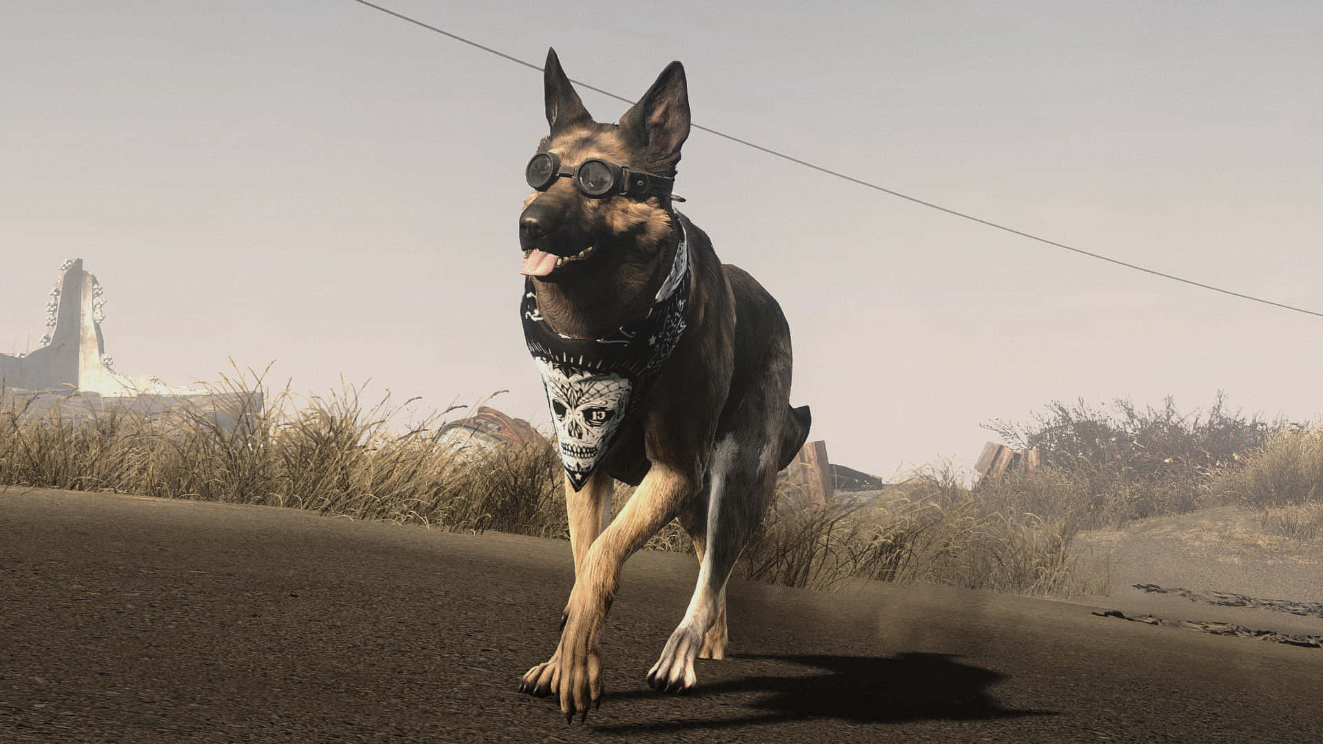 Download Loyal Companion - Dogmeat in Fallout 4 Wallpaper | Wallpapers.com