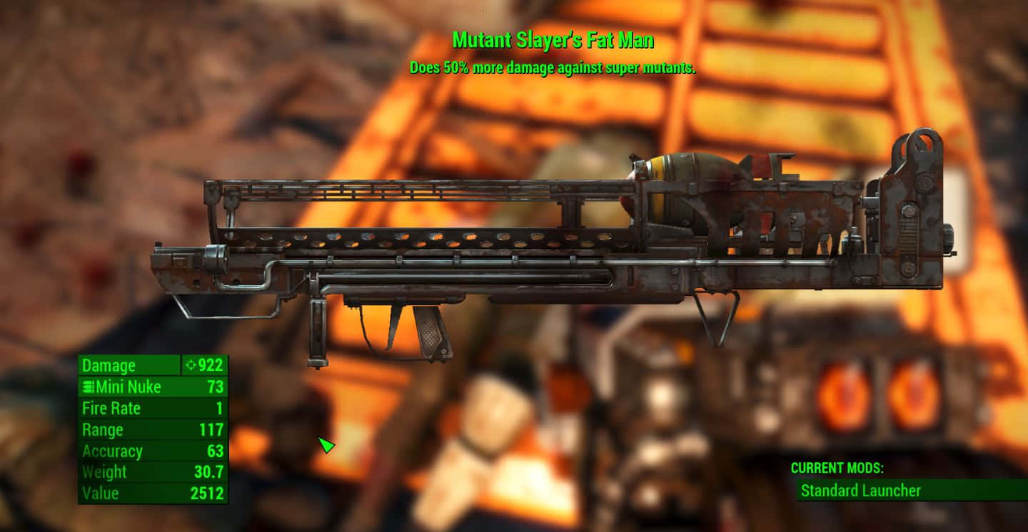 The Fallout 4 Fat Man Launcher in action Wallpaper