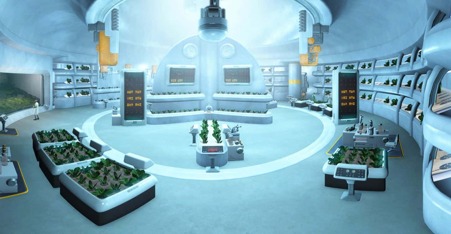 The futuristic and advanced interiors of Fallout 4 Institute Wallpaper