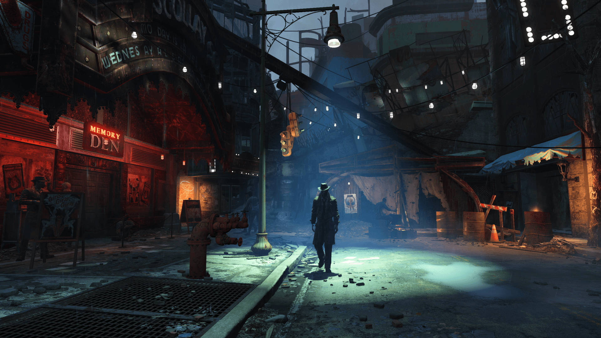 Fallout 4 Man On Dark Street