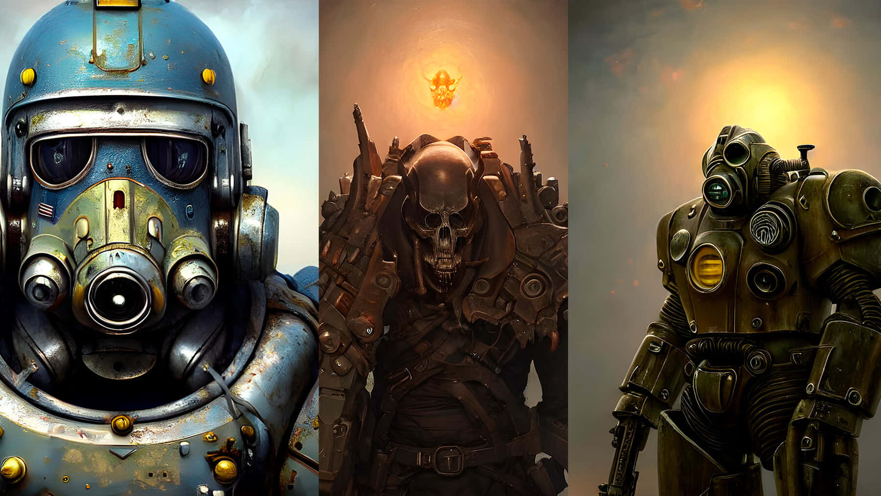A Powerful Fallout 4 Hero in Advanced Power Armor Wallpaper