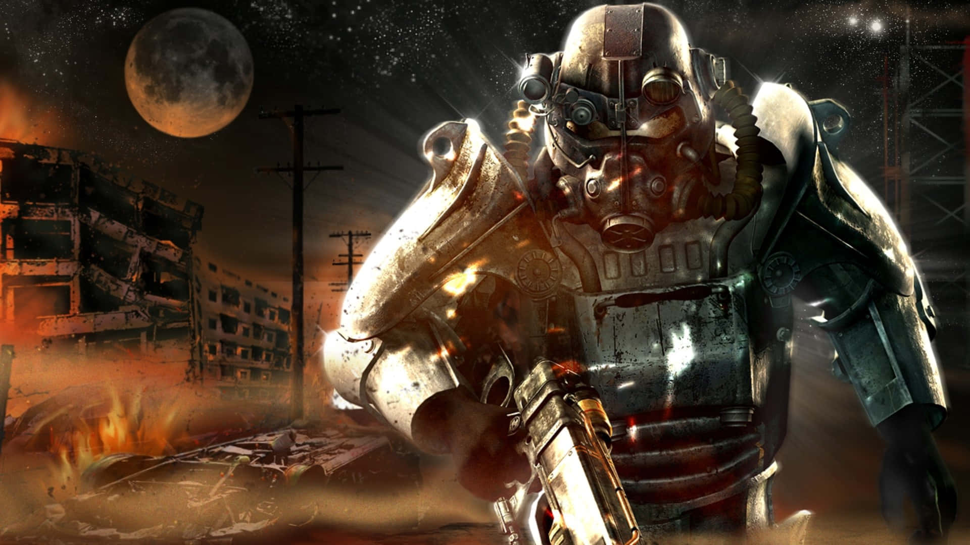 Lone Soldier in Fallout 4 Power Armor Wallpaper