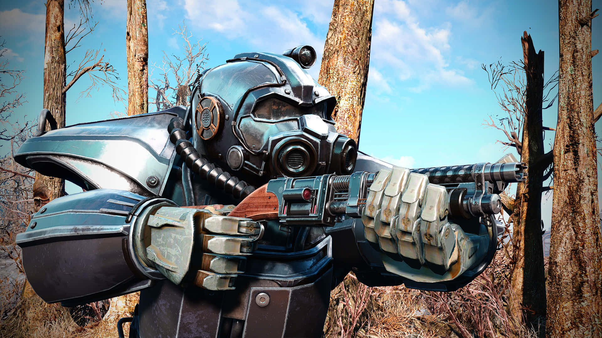 Fallout 4 Power Armor in Action Wallpaper