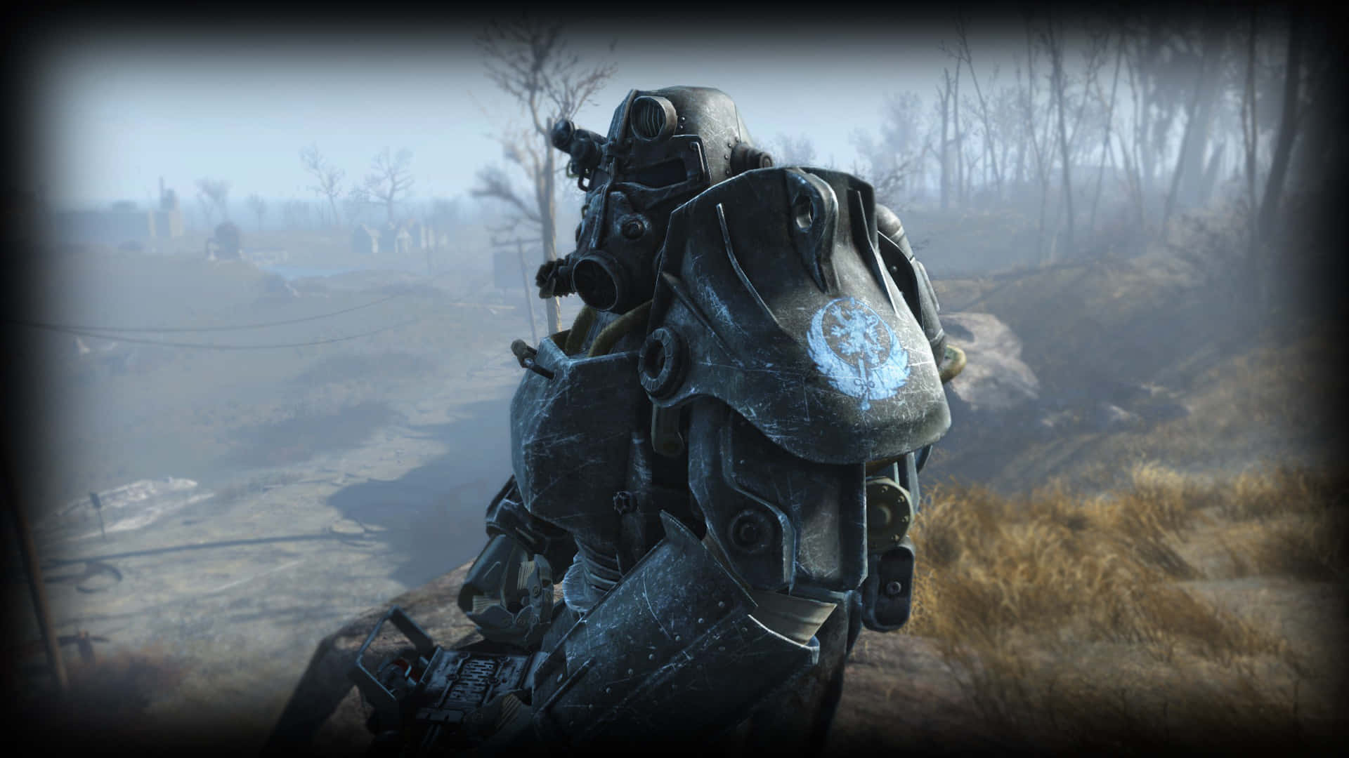 Majestic Fallout 4 Power Armor Ready for Battle Wallpaper