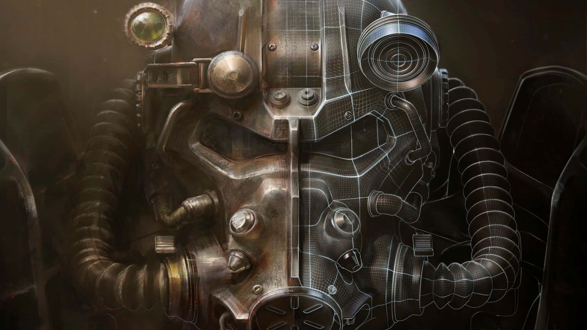 Intimidating Power Armor of Fallout 4 Wallpaper