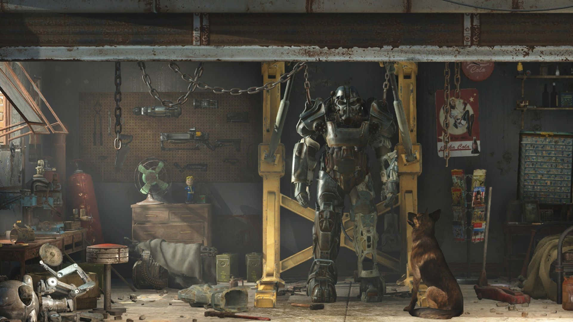 Stunning Fallout 4 Power Armor in action Wallpaper