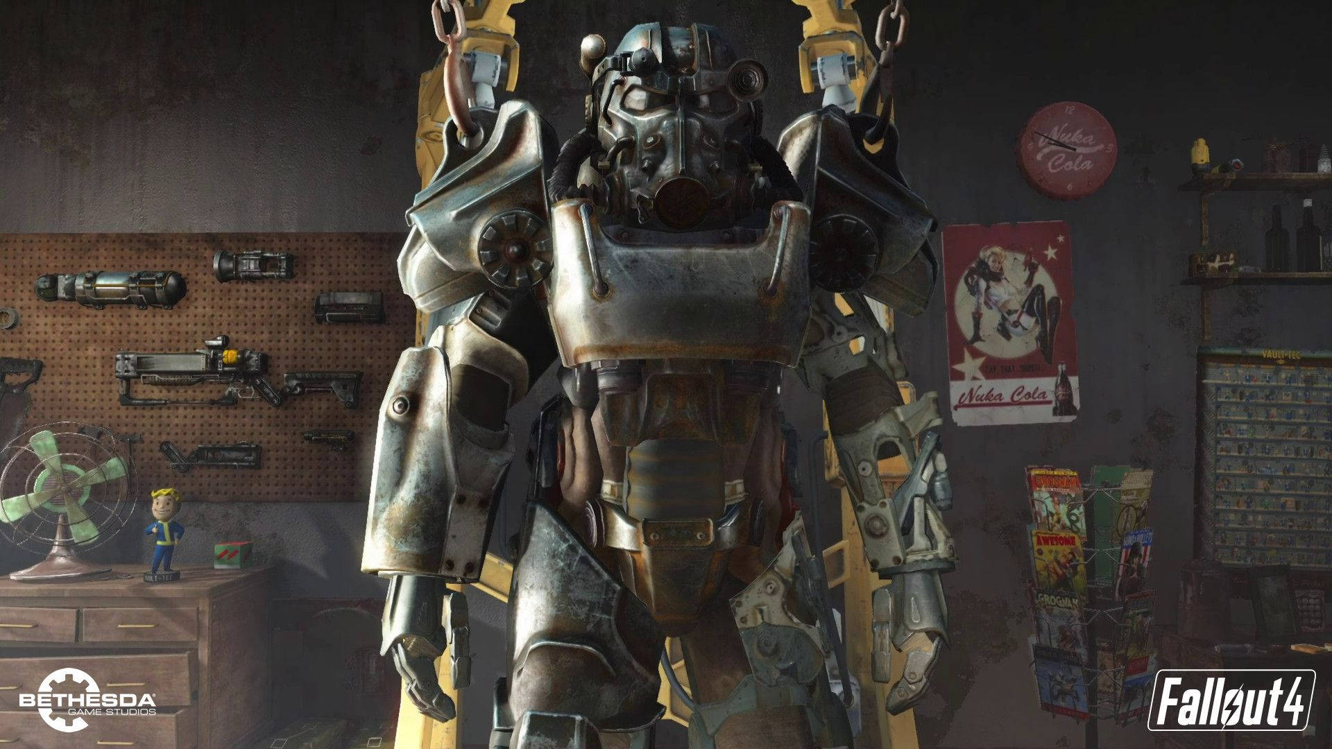 Fallout 4 Standing Chained Power Armor