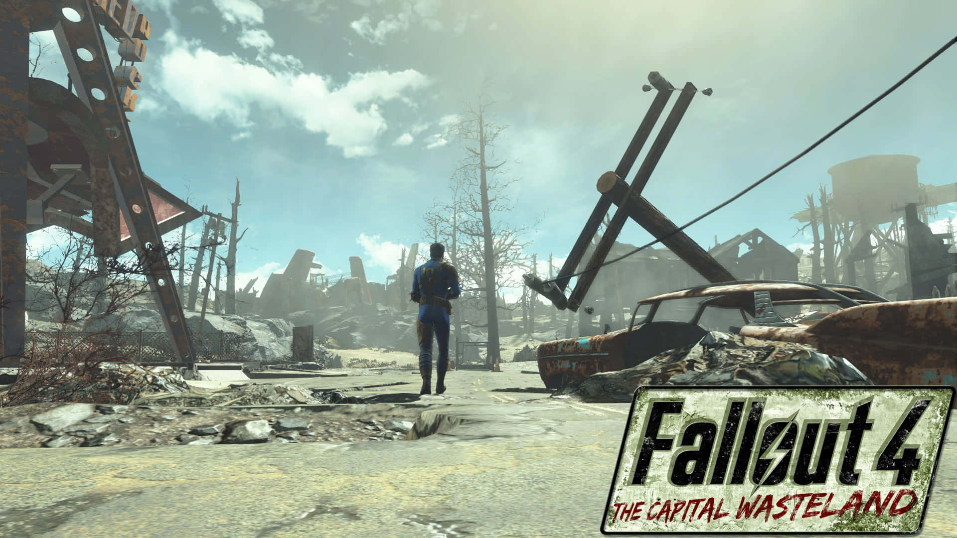 Explorandoel Yermo Capital En Fallout 4 Fondo de pantalla