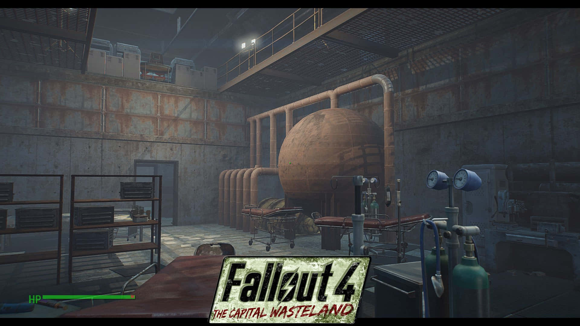 Unsolitario Viajero Explorando La Desolada Belleza De The Capital Wasteland En Fallout 4. Fondo de pantalla