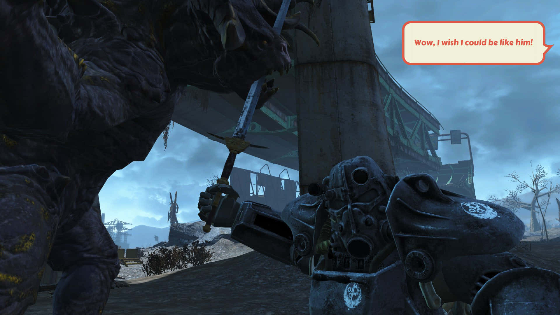 Solitarioerrante Explorando El Yermo Capital En Fallout 4 Fondo de pantalla
