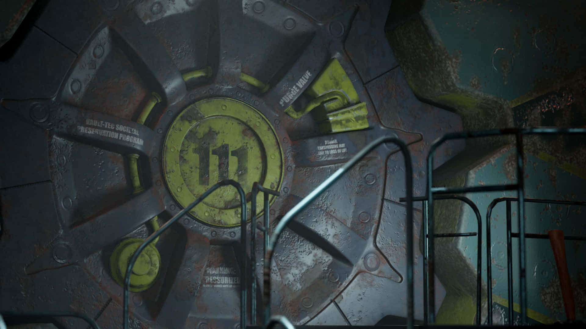 Escenade Apertura De La Puerta Del Refugio En Fallout 4. Fondo de pantalla