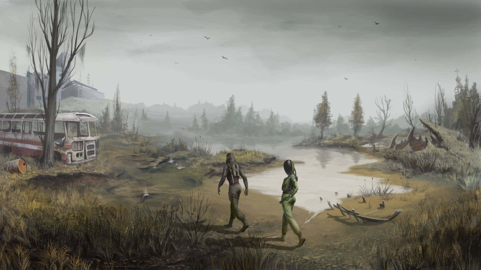 Adéntrateen El Mundo Post-apocalíptico De Fallout 4 Wasteland. Fondo de pantalla