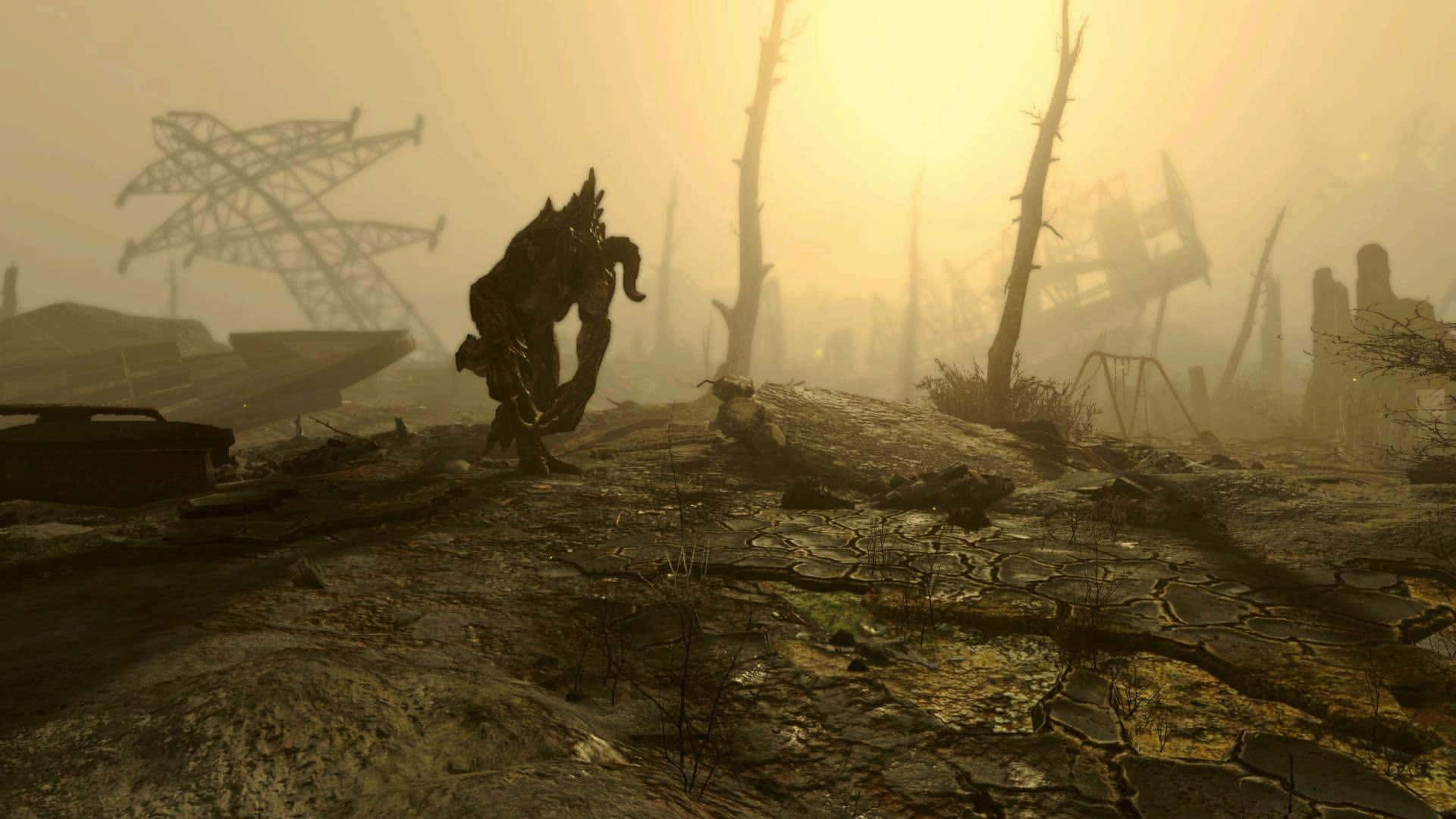 Aventurapost-apocalíptica En Los Desiertos De Fallout 4 Fondo de pantalla