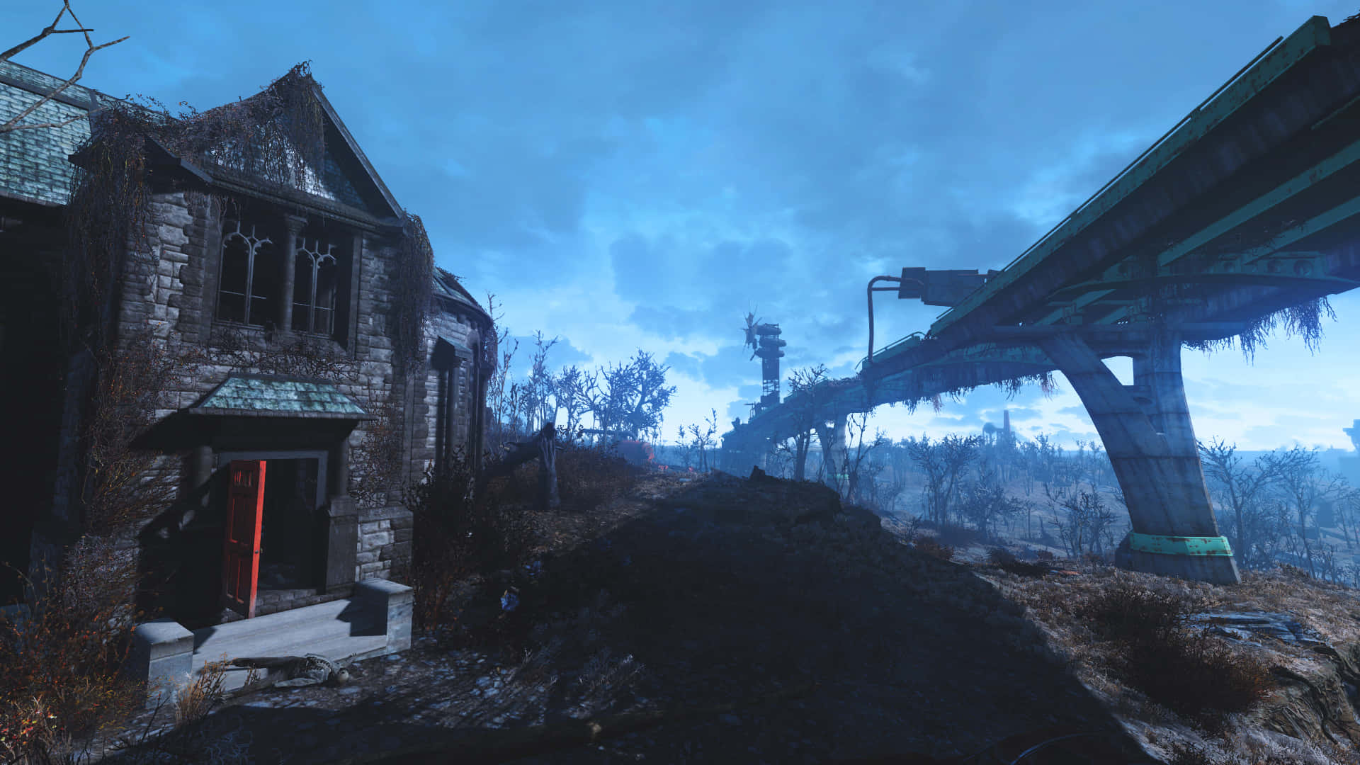 Explorandoel Yermo De Fallout 4 Fondo de pantalla