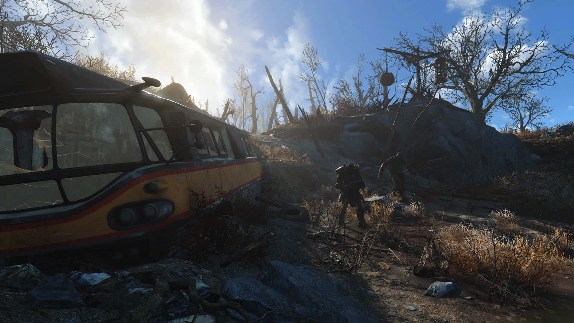 Sobreviviendoen El Yermo De Fallout 4 Fondo de pantalla