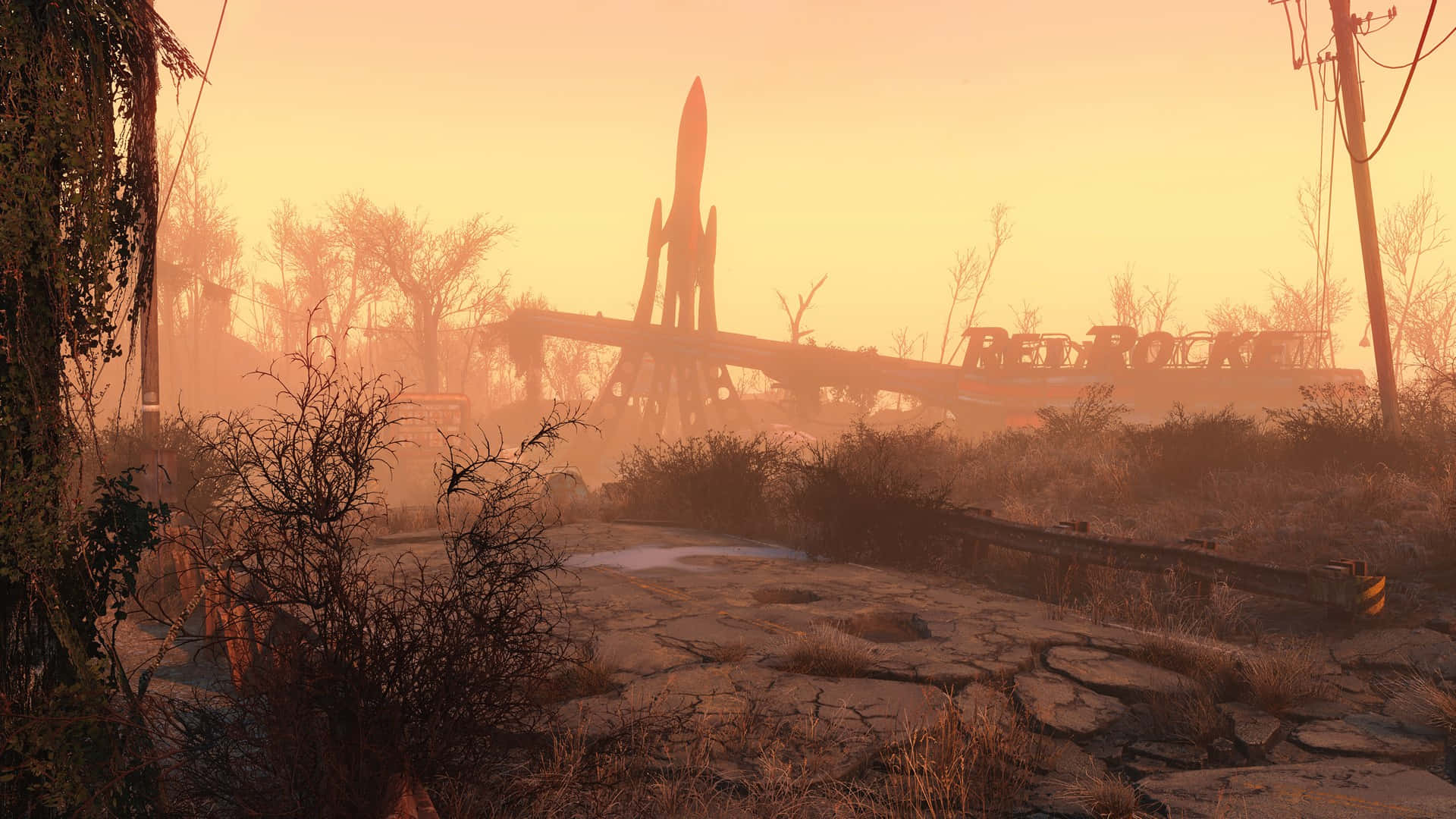 Aventurapost-apocalíptica En El Páramo De Fallout 4. Fondo de pantalla