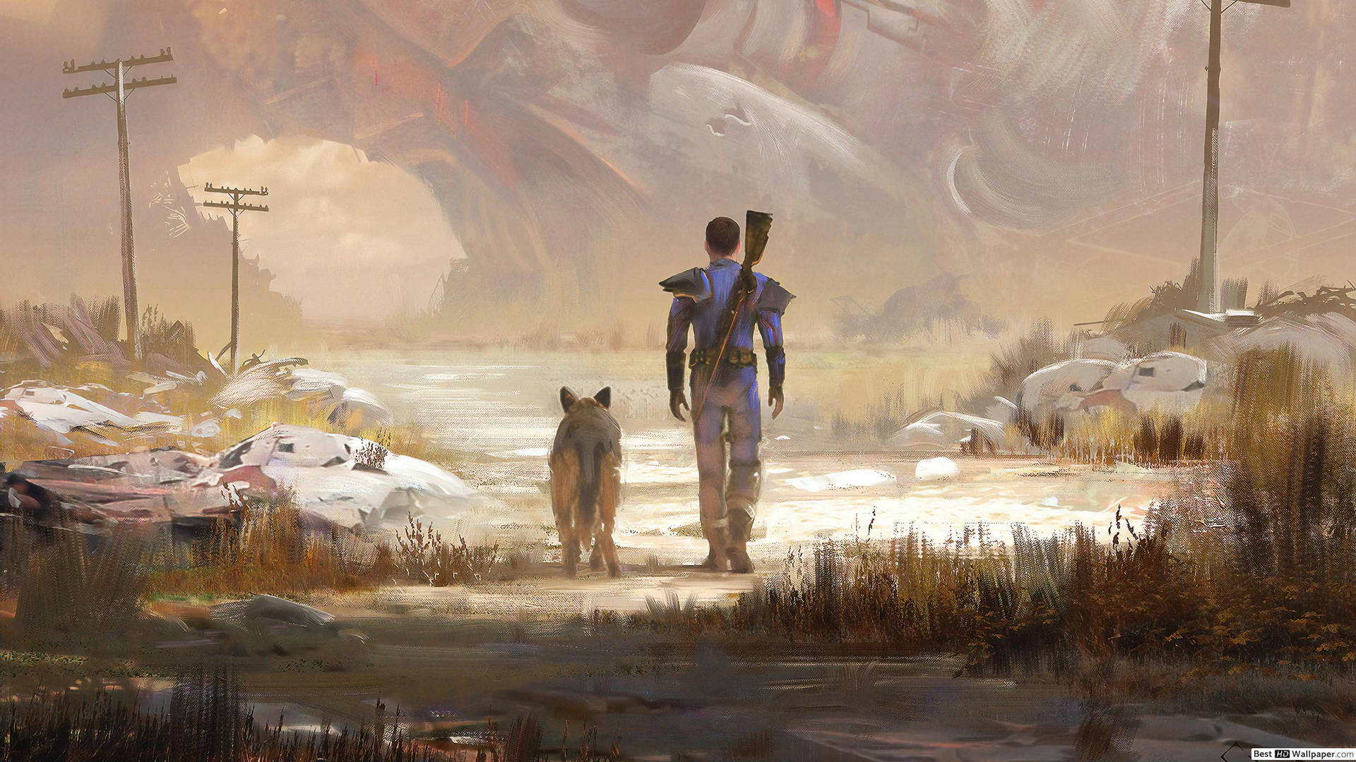 Fallout 76 Man And Dog Painting