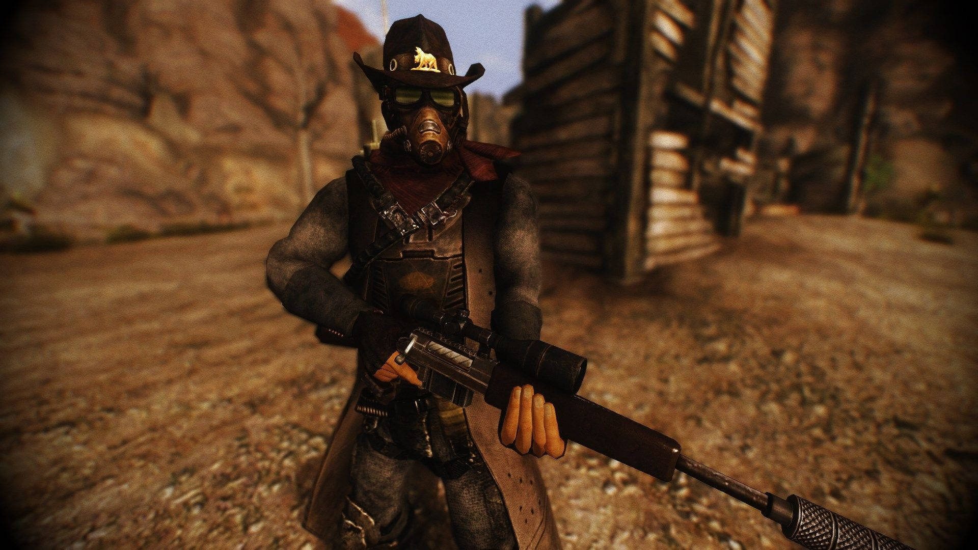 Ready to take on anything in Fallout New Vegas Wallpaper