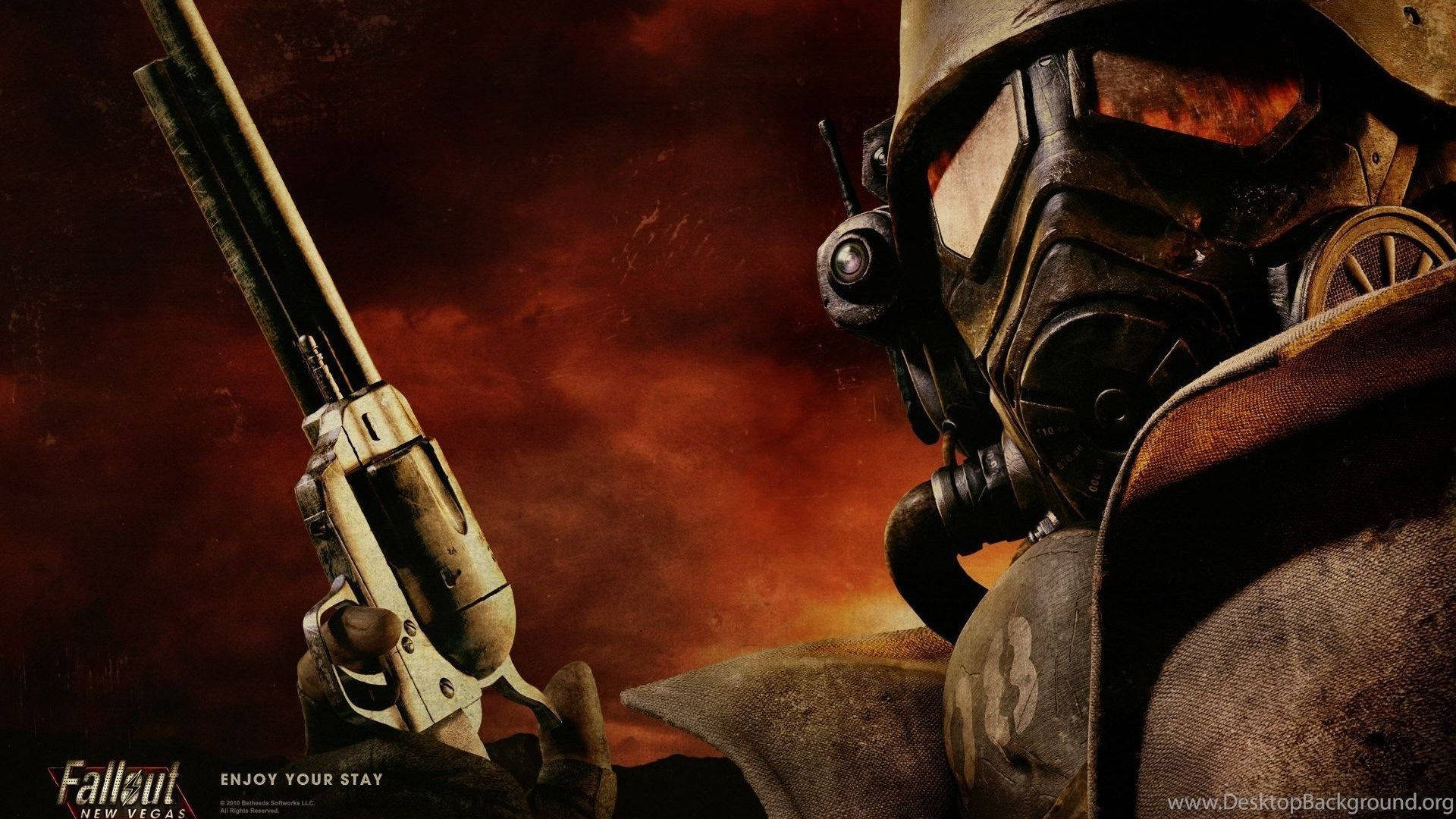 Brave the wasteland as the Courier in Fallout: New Vegas Wallpaper