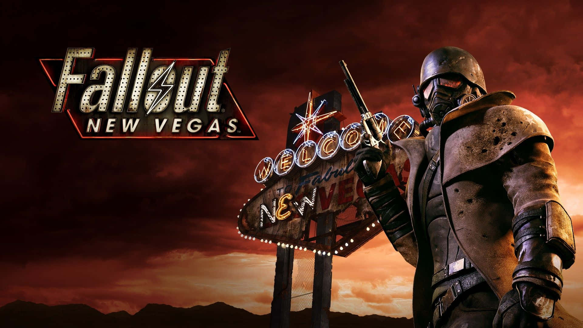 Esplorail Desolato Scenario Post-nucleare Dell'american Wasteland In Fallout New Vegas. Sfondo