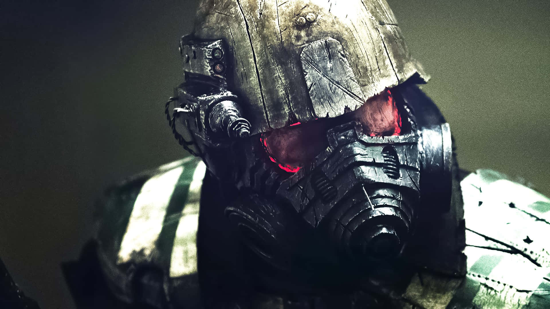 Falloutnv-soldat I Gasmask. Wallpaper