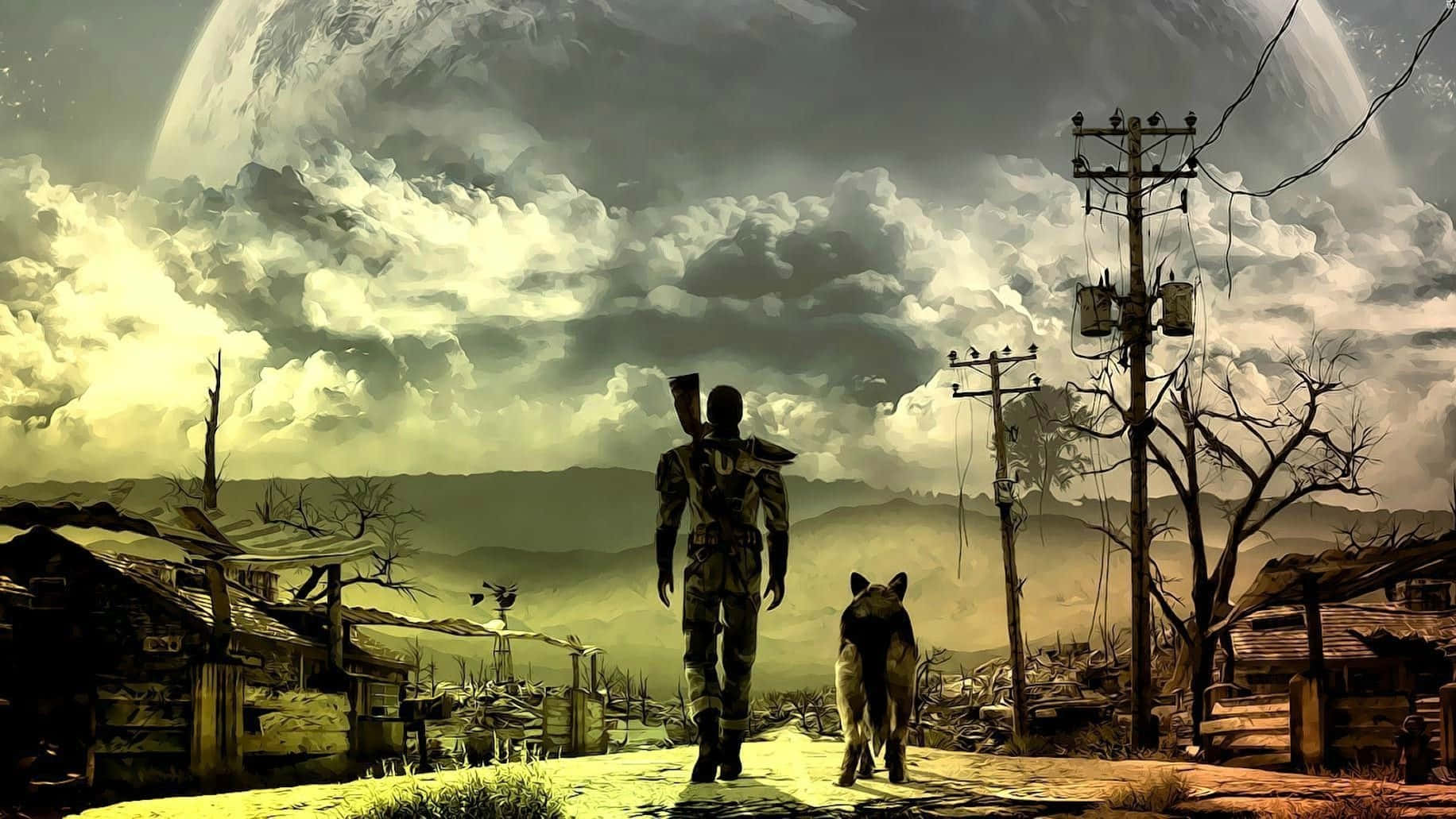 Explore The Ruins Of Las Vegas In Fallout: New Vegas Wallpaper