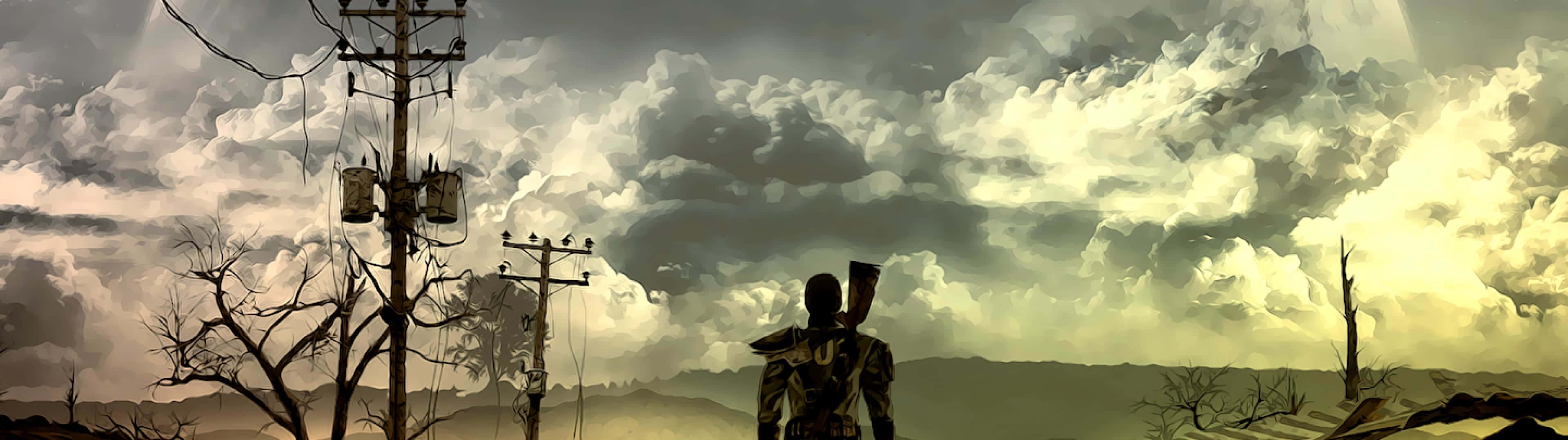 Utforskaden Post-apokalyptiska Världen I Fallout: New Vegas. Wallpaper