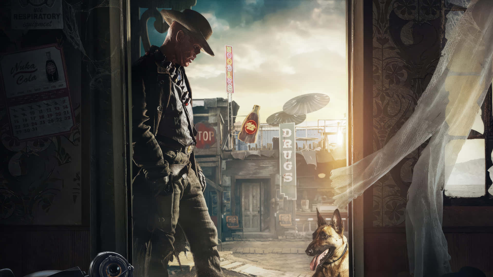 Fallout Post Apocalyptic Companionand Dog Wallpaper