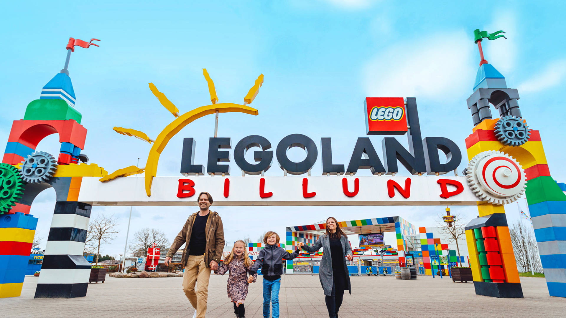 Famigliaa Legoland Billund Sfondo