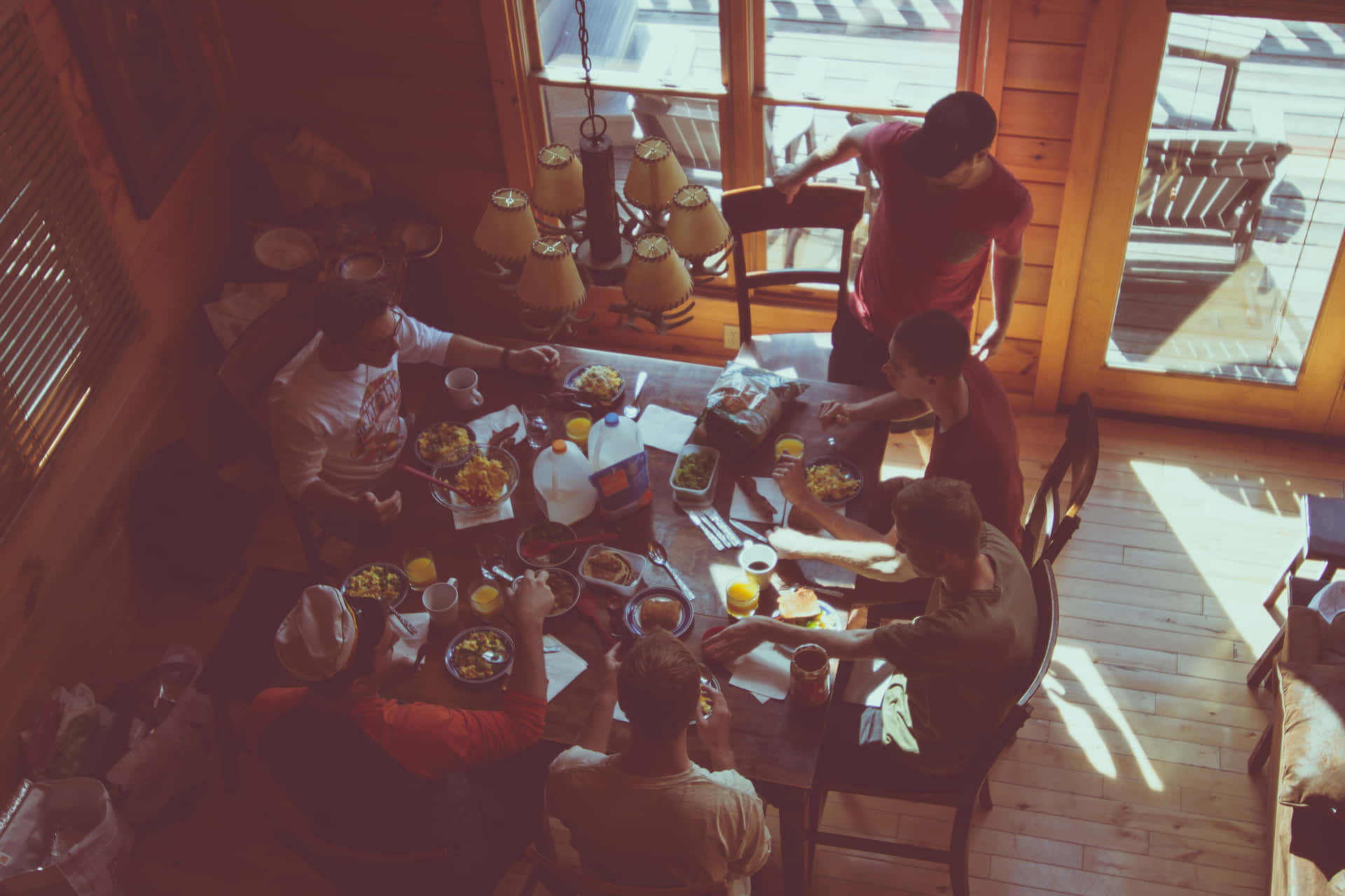 Family Cabin Breakfast Gathering.jpg Wallpaper