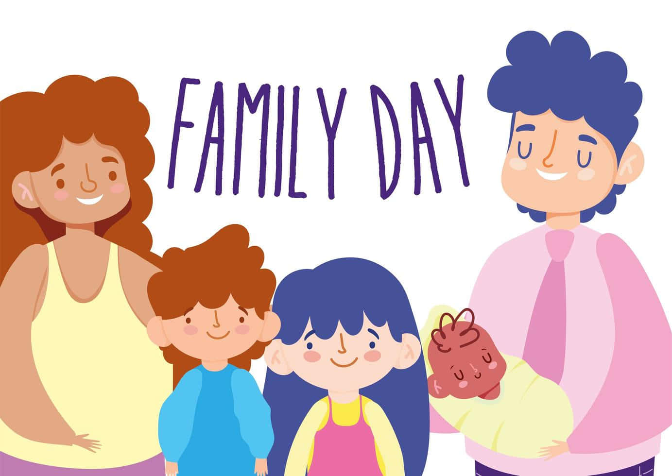 Illustratie Van Familie Dag Viering Achtergrond