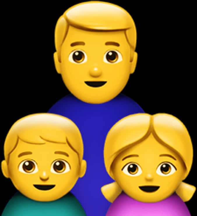 Family_ Emoji_ Father_and_ Children PNG