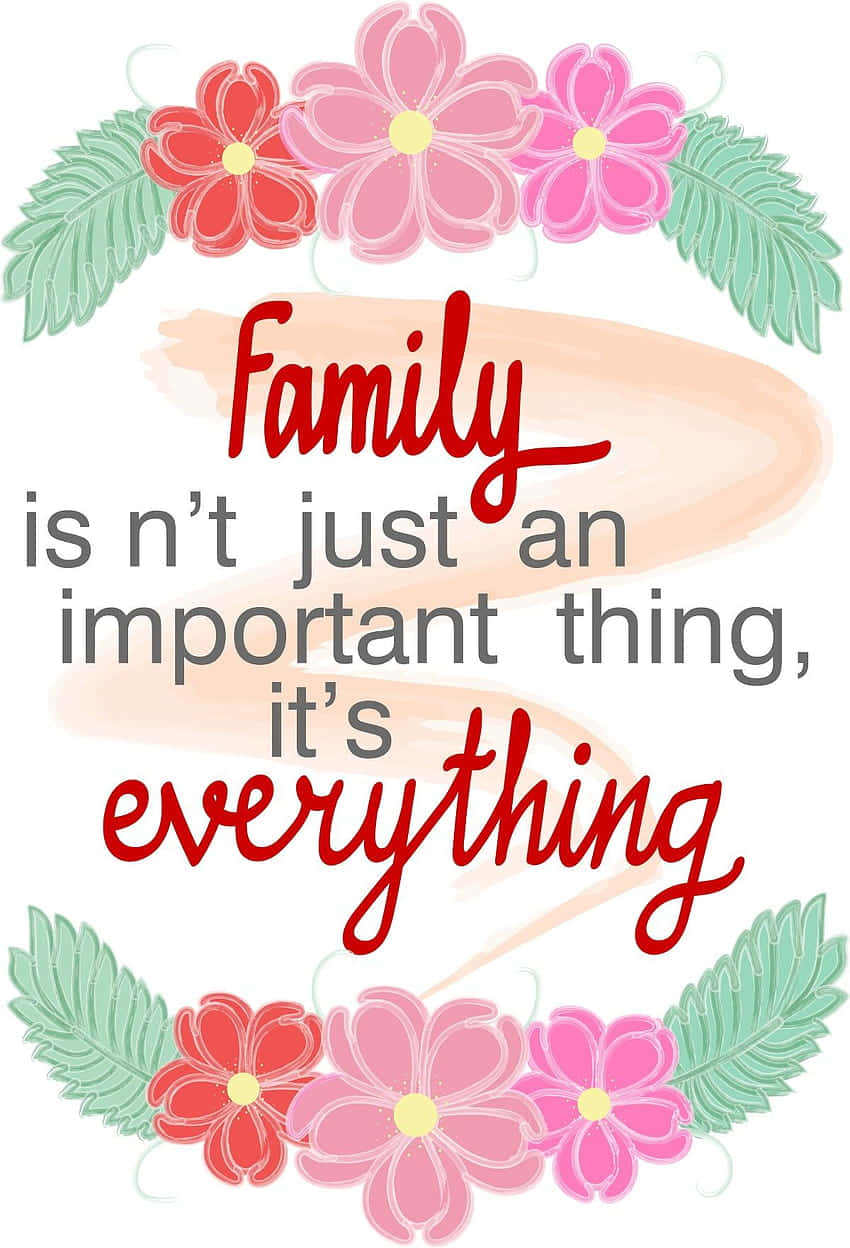 Familie_ Alles_ Inspirerende_ Quote Achtergrond