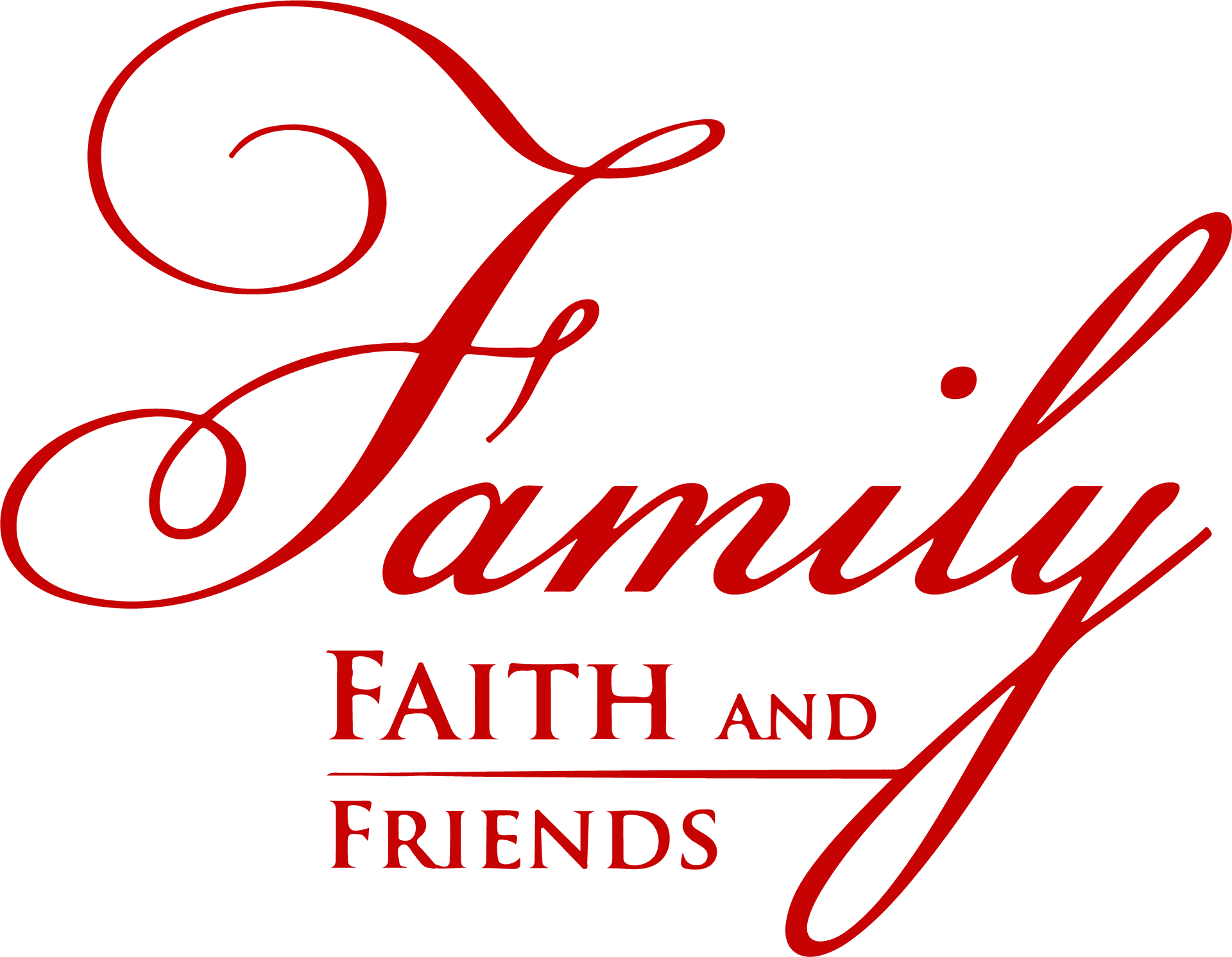 Family Faith Friends Calligraphy PNG