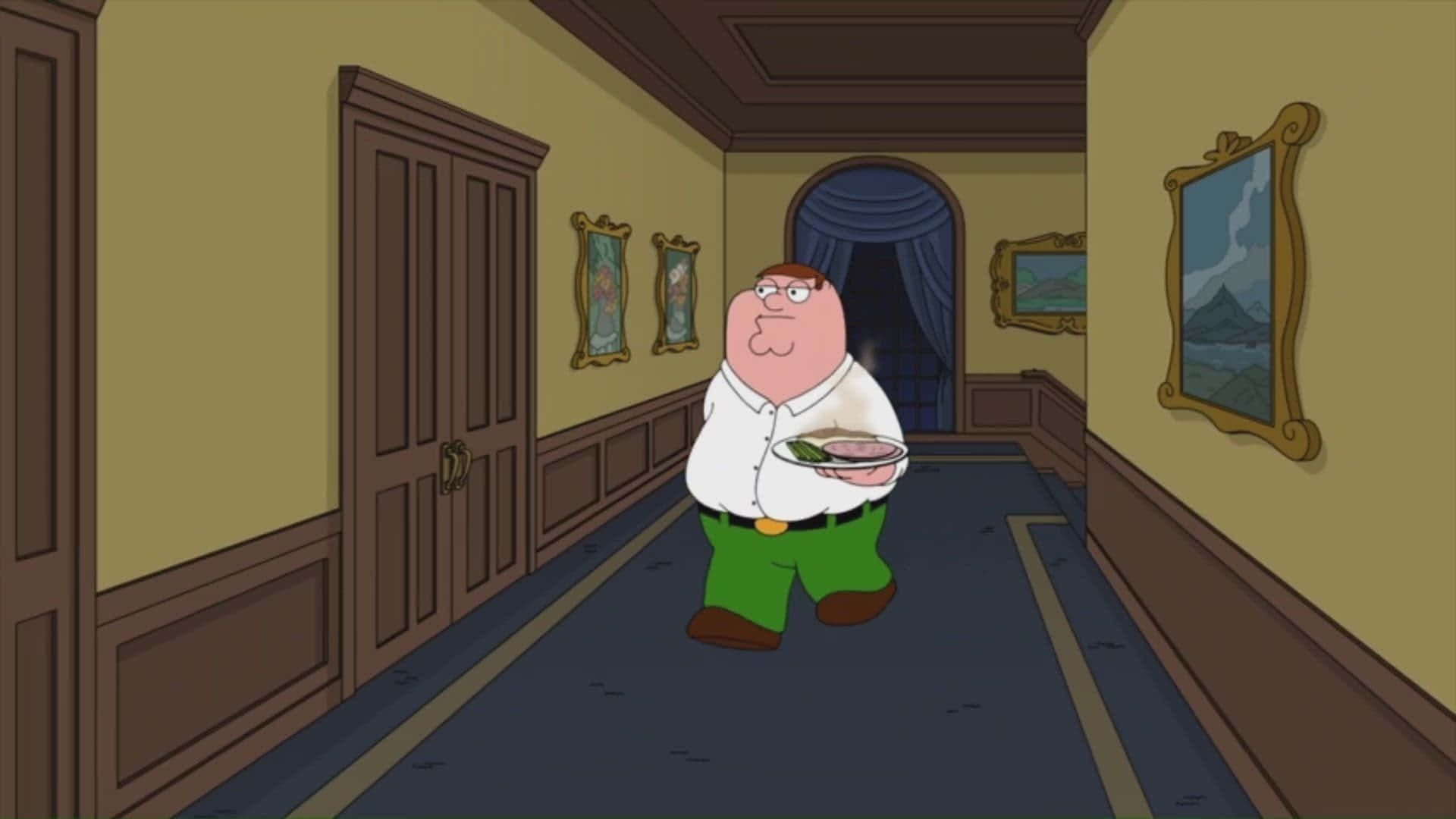 Petergriffin Lacht Sich In Der Trickserie Family Guy Aus Allen Schwierigkeiten Heraus.