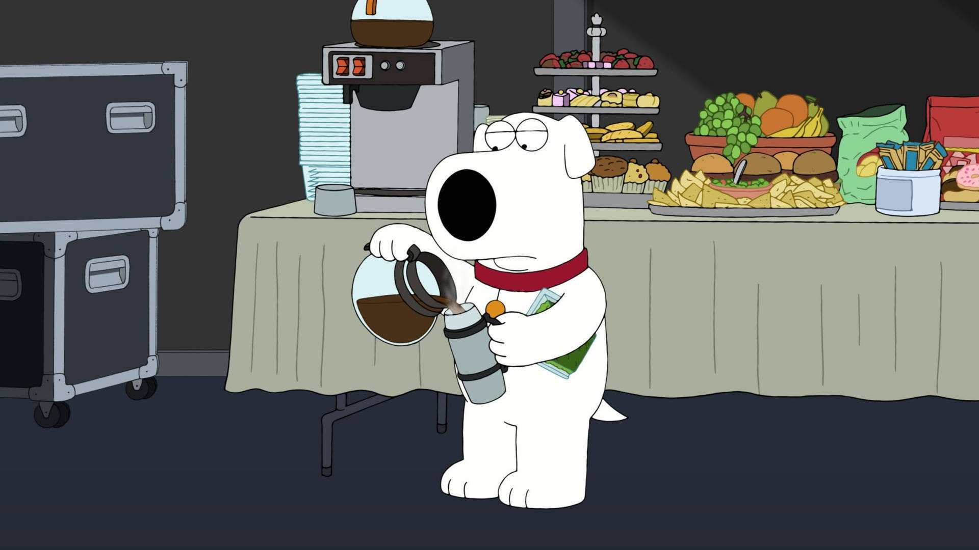 Family Guy Brian Griffin Refilling Coffee Wallpaper
