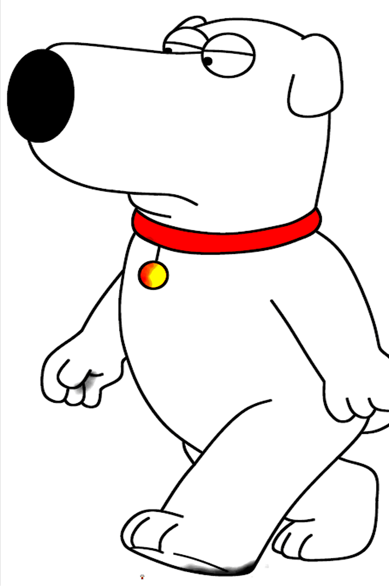 Family Guy Brian Griffin Walking PNG